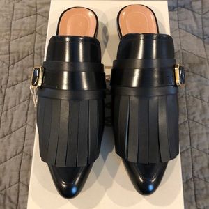 NIB black Marni tassel slides